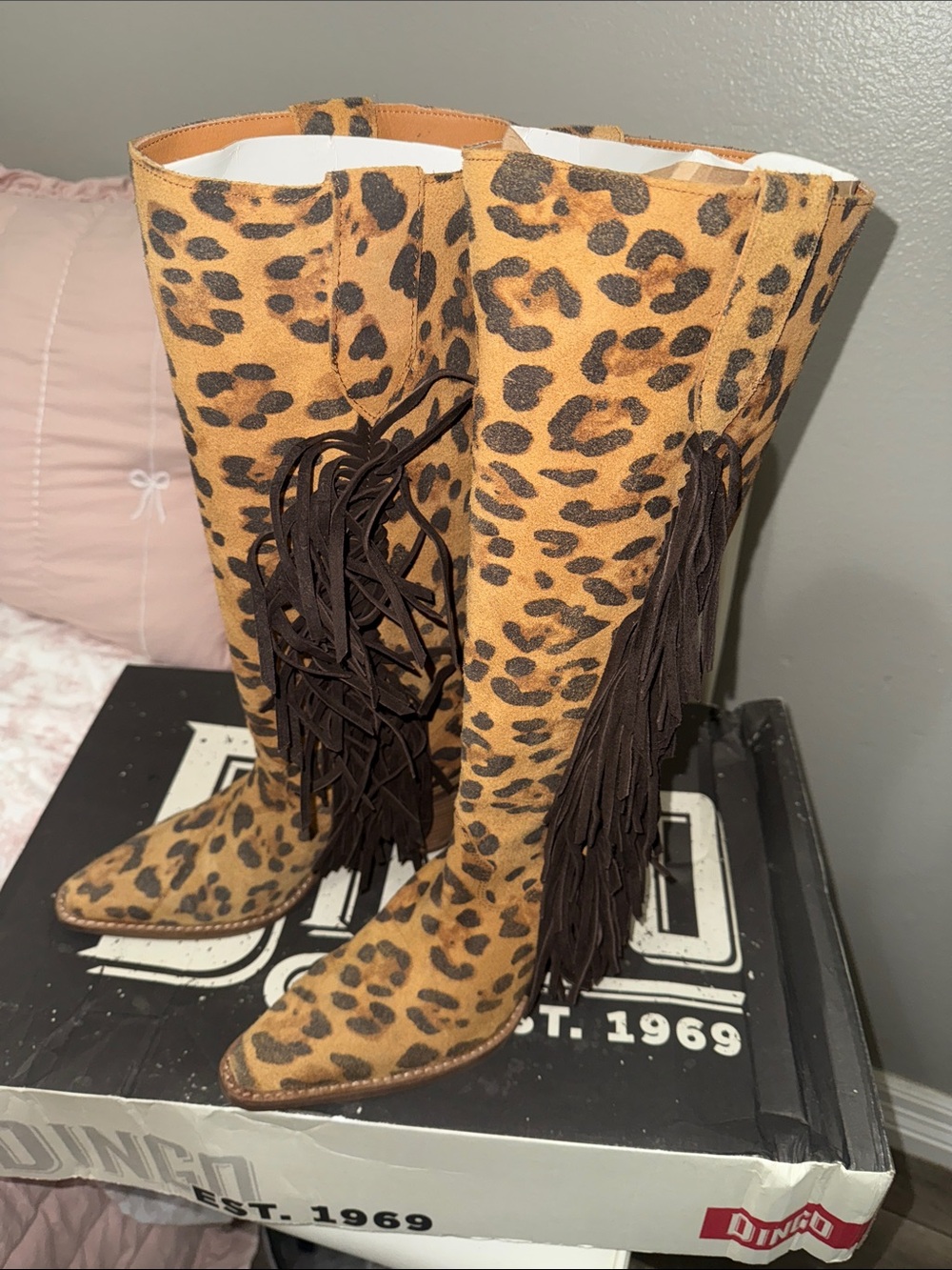 Leopard 🐆 & Fringe cowboy boots - Picture 4 of 8